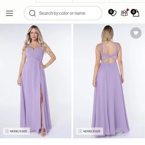 Azazie Twist-Back Purple Gown, bridesmaid, prom, wedding, formal dress